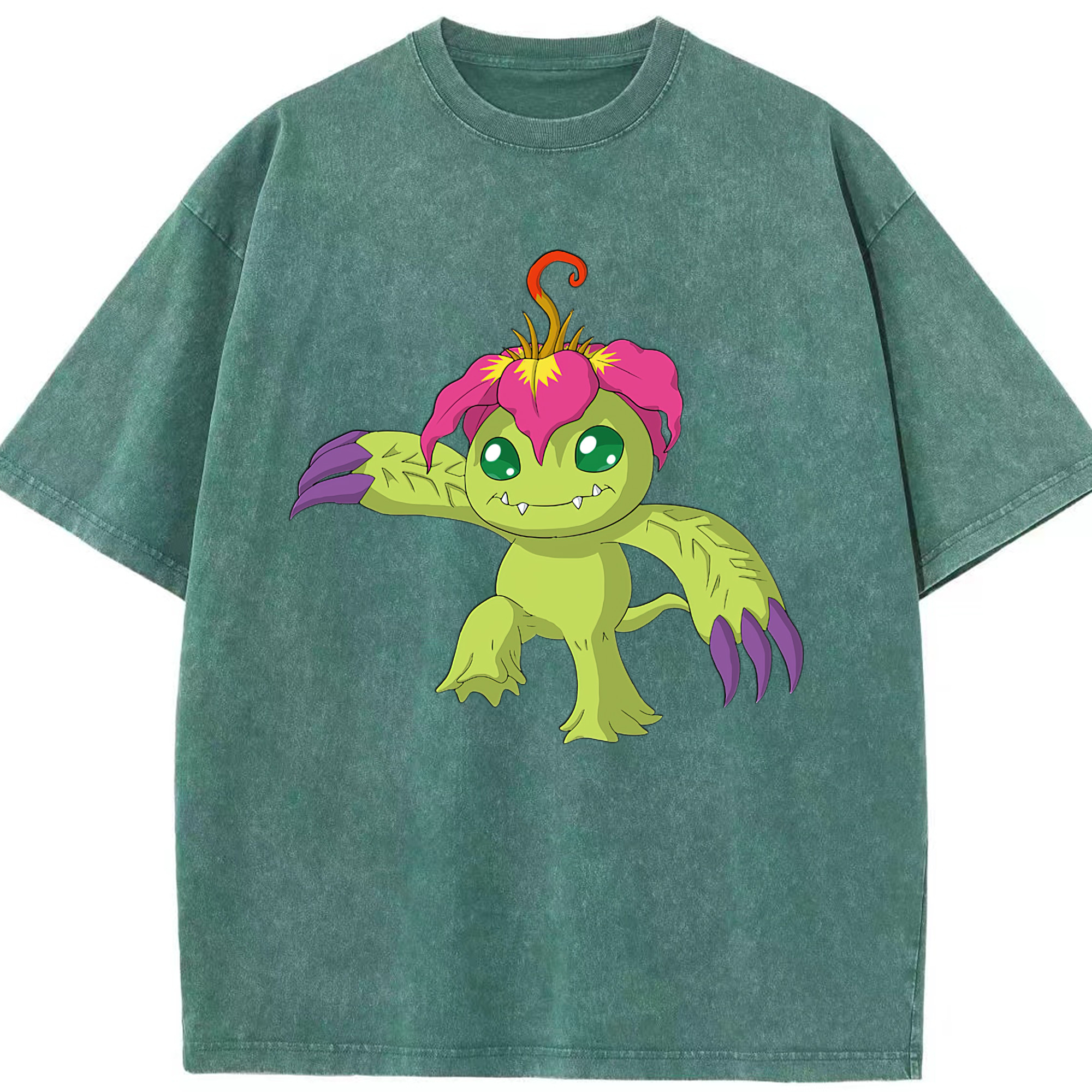 （画像用） Digimon デジタルモンスター/デジモン 綿100% ヴィンテージ風 半袖Tシャツ（フロントプリント）